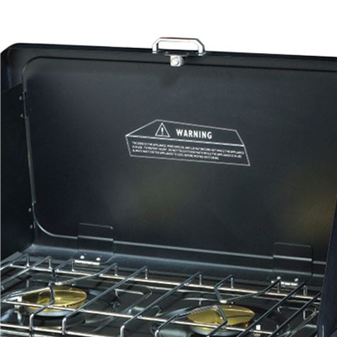 REACONDICIONADA COCINA 2 FUEGOS CON TAPA + HORNO DE GAS MUVIP - MV0454-4