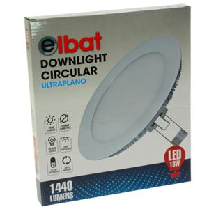 REACONDICIONADO DOWNLIGHT EMPOTRAR ULTRAPLANO LED LUZ BLANCA 18W ELBAT - EB0185-EB01876-2