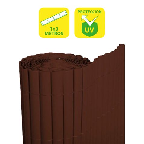 CAÑIZO PLÁSTICO DOBLE CARA 1X3 METROS MARRON OSCURO SUNGARDEN - SG0038