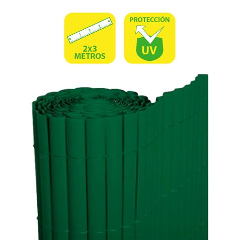 CAÑIZO PLÁSTICO DOBLE CARA 2X3 METROS VERDE SUNGARDEN - SG0044