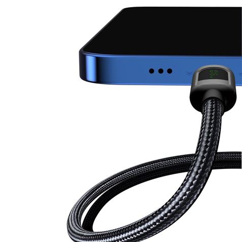 CABLE NBQ203A LIGHTNING A TIPO C 20W | DISPLAY LED NEGRO XO - XONBQ203ABK-1