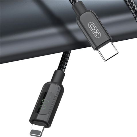 CABLE NBQ203A LIGHTNING A TIPO C 20W | DISPLAY LED NEGRO XO - XONBQ203ABK-2