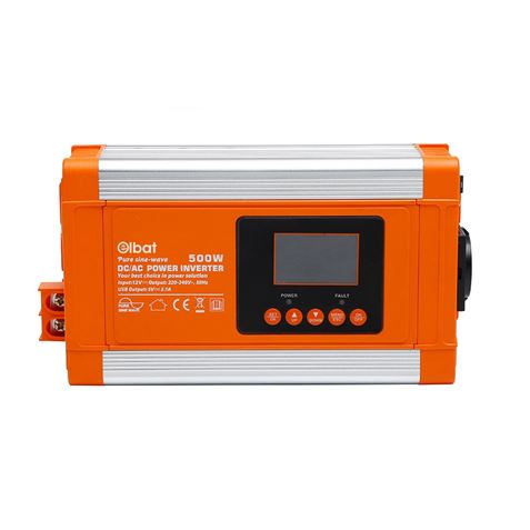CONVERTIDOR DE CORRIENTE ONDA PURA CON PANTALLA LCD 500W ELBAT - EB0512-2