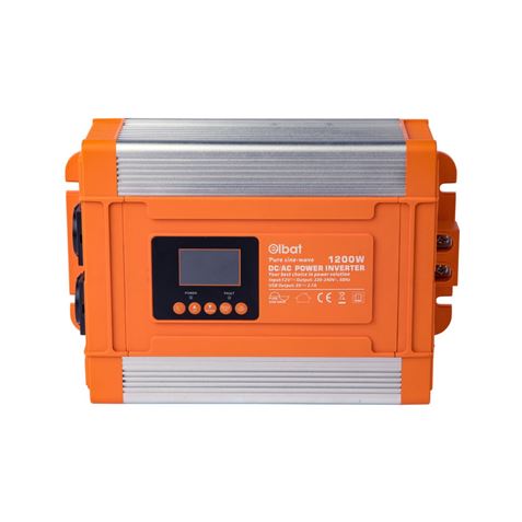 CONVERTIDOR DE CORRIENTE ONDA PURA CON PANTALLA LCD 1200W ELBAT - EB0513-2