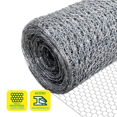 MALLA GALLINERO HEXAGONAL 19X0.7MM 1X50 METROS SUNGARDEN - SG0053