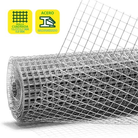 TELA METÁLICA GALVANIZADA 12.7X12.7X0.9MM 1X25 METROS SUNGARDEN - SG0056