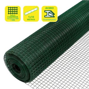 TELA METÁLICA PLASTIFICADA 12.7X12.7X1MM 1X10 METROS SUNGARDEN - SG0113