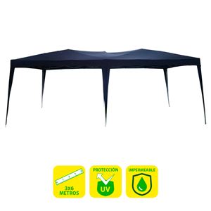 CARPA PLEGABLE ACERO 3X6 METROS AZUL OSCURO SUNGARDEN - SG0024