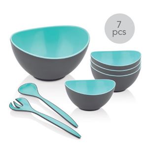 SET ENSALADERA CON CUENCOS Y UTENSILIOS BICOLOR - HOMEMB173