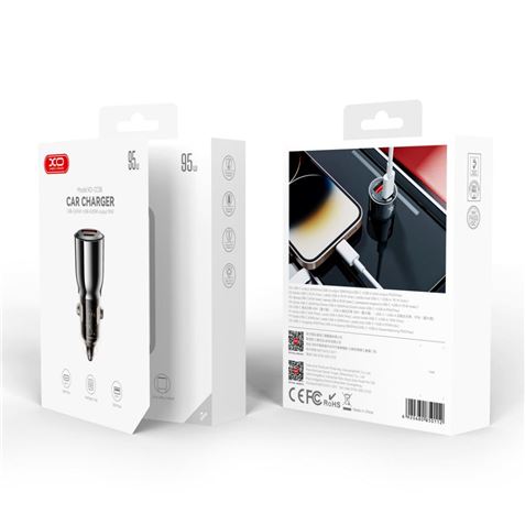 CARGADOR COCHE 2USB 65W+30W 95W XO - XOCC58-1
