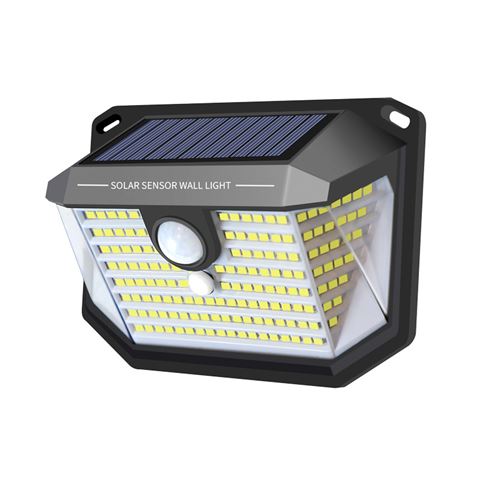 REACONDICIONADO APLIQUE LED SOLAR 150LM ILUMINACIÓN 3 CARAS NEGRO ELBAT - EB0445