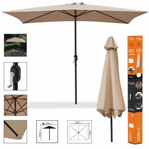 SOMBRILLA JARDIN 3X2 METROS BEIGE - 24435