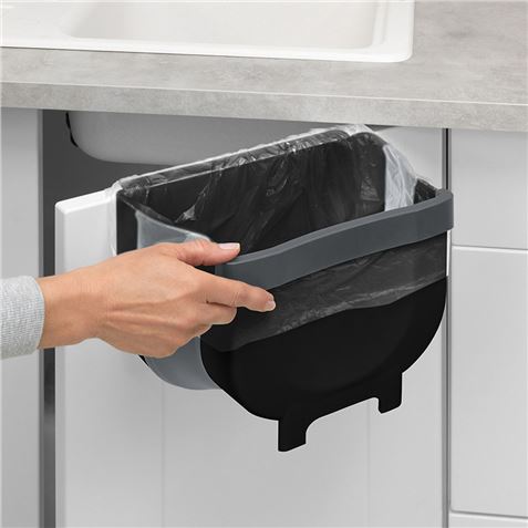 PAPELERA PLEGABLE 5 LITROS NEGRO - 77808-3