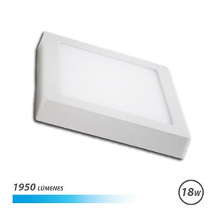 REAC DOWNLIGHT CUADRADO SOBRE PARED LED 18W 1950LM LUZ FRIA ELBAT