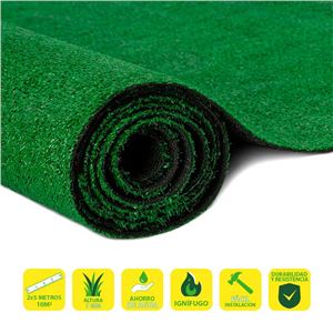 REACONDICIONADO CESPED ARTIFICIAL 2X4.5 METROS 7MM SERIE ECOVERDE SUNGARDEN