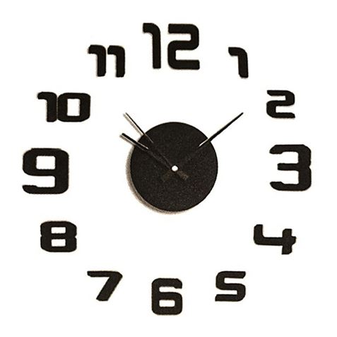 RELOJ ADHESIVO NEGRO 35CM CAISON - 77746