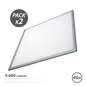 REACONDICIONADO PACK 2 PANELES LED 60X60 40W 4600LM LUZ BLANCA ELBAT