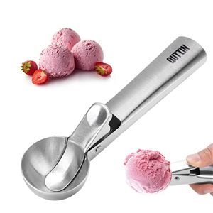CUCHARA PARA HELADOS CON BOTON EXPULSOR ACERO INOX QUTTIN