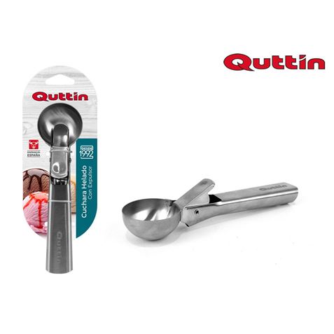 CUCHARA PARA HELADOS CON BOTON EXPULSOR ACERO INOX QUTTIN - BQ01018567992