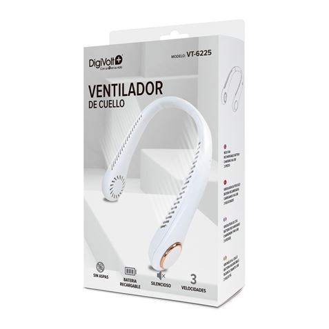 VENTILADOR DE CUELLO RECARGABLE BLANCO DIGIVOLT - VT6225WH