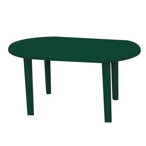 MESA JARDIN OVALADA VERDE 137X85CM - 76180