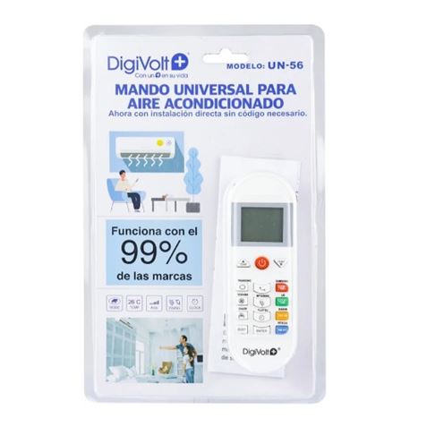 MANDO UNIVERSAL PARA AIRE ACONDICIONADO UN56 DIGIVOLT - UN56