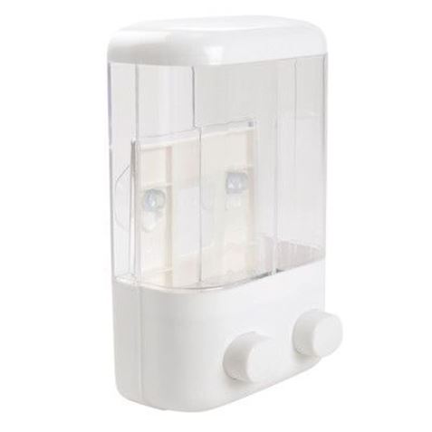 DISPENSADOR JABON-CHAMPU BAÑO 2X500ML BLANCO - 5012792005.