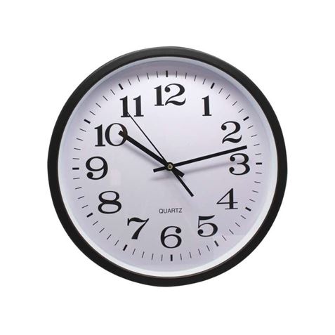 RELOJ OFICINA 35CM ALUMINIO NEGRO BISMARK - 329869