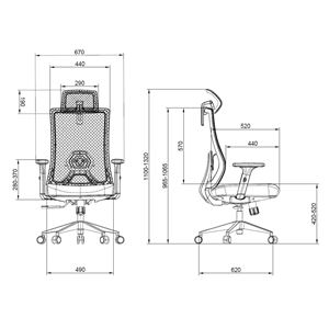 REACONDICIONADA SILLA OFICINA GAMA SENIOR SE7000 CROMAD - CR1129-6