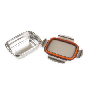 TUPPER RECTANGULAR ACERO INOXIDABLE 600ML APTO MICROONDAS QUTTIN - BQ01032873606