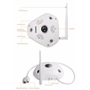 REACONDICIONADA CAMARA IP PANORÁMICA 360º 5MP | WIFI | SD | ONVIF | CAMVIEW - CV0163-1