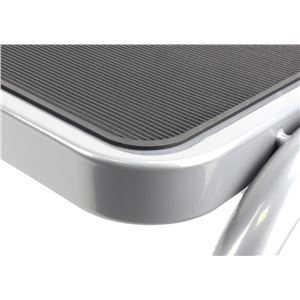 TABURETE ACERO 1 PELDAÑO MADER - 10410-2