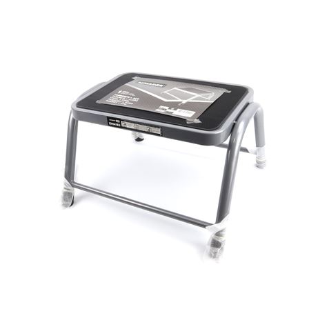 TABURETE ACERO 1 PELDAÑO MADER - 10410-4