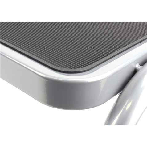 TABURETE ACERO 2 PELDAÑOS MADER - 10411-6