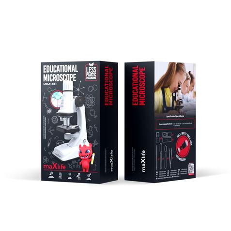 MICROSCOPIO EDUCATIVO MXMS-100 BLANCO MAXLIFE - OEM0200589-2