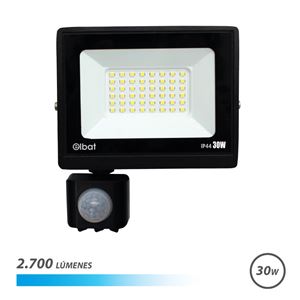 FOCO LED SERIE SLIM 30W CON SENSOR | 2700LM | 6500K ELBAT - EB0553