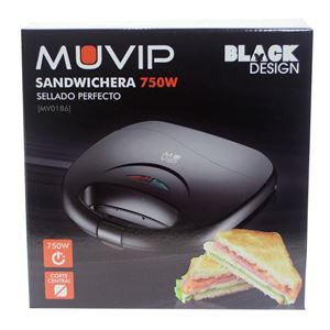 REACONDICIONADA SANDWICHERA 750W NEGRA MUVIP - MV0186-3