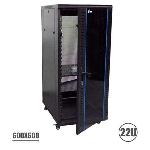 REACONDICIONADO RACK 19" 22U 600X600 PERFORADO CROMAD - CR0873