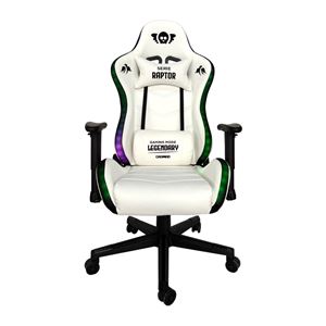 SILLA GAMING RGB SERIE RAPTOR LEGENDARY BLANCA CROMAD - CR1161