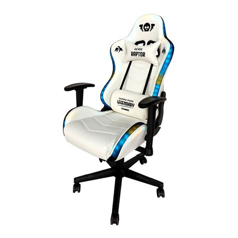 SILLA GAMING RGB SERIE RAPTOR LEGENDARY BLANCA CROMAD - CR1161-1