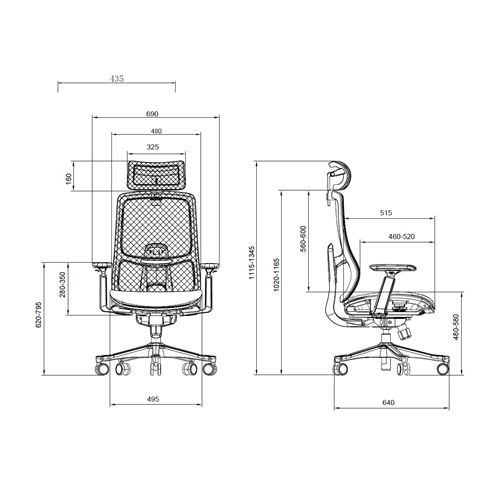 REACONDICIONADA SILLA OFICINA GAMA SENIOR SE1300 CROMAD - CR1134-7 REACONDICIONADA SILLA OFICINA GAMA SENIOR SE1300 CROMAD - CR1134-7