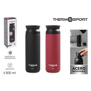 BOTELLA ACERO INOXIDABLE TERMO 500ML THERMOSPORT - BY01031377672.