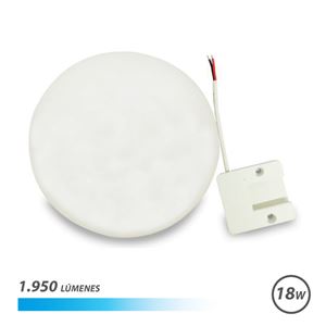 REACONDICIONADO APLIQUE LED TECHO CON BASE FIJA REDONDO 18W LUZ FRIA ELBAT