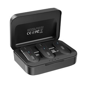 REAC MICROFONO INALAMBRICO DE SOLAPA CON CAJA DE CARGA Y CONECTOR TIPO C XO - XOMKF09A-1