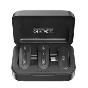 REAC MICROFONO INALAMBRICO DE SOLAPA CON CAJA DE CARGA Y CONECTOR TIPO C XO - XOMKF09A-2