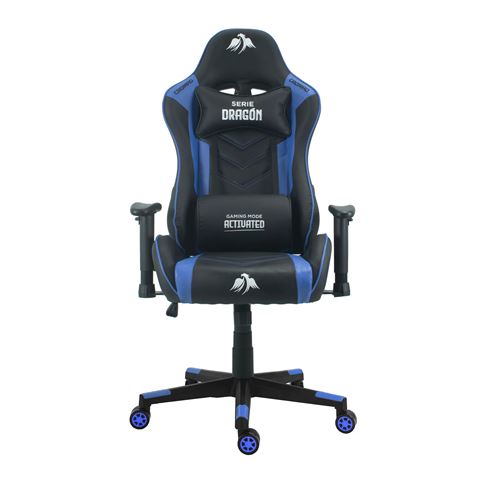 REACONDICIONADA SILLA GAMING SERIE DRAGÓN AZUL CROMAD - CR1144