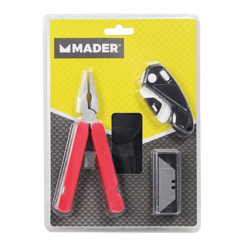 ALICATE MULTIFUNCIÓN CON CUCHILLA Y BOLSA MADER - 57776-4 ALICATE MULTIFUNCIÓN CON CUCHILLA Y BOLSA MADER - 57776-4