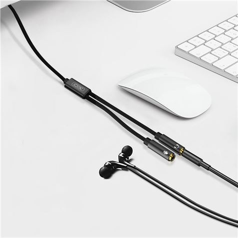 CABLE NBR197 MINI JACK A 2 MINI JACK HEMBRAS AUDIO + MICROFONO XO - XONBR197-3