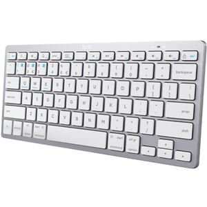 TECLADO COMPACTO INALAMBRICO BLUETOOTH PLATA TRUST - 24654