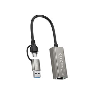 ADAPTADOR DE RJ45 A USB-A Y USB-C HUB018 XO - XOHUB018